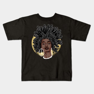 Afro Fist Woman Kids T-Shirt